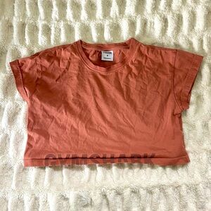 Gymshark Pink Boxy Crop T-Shirt